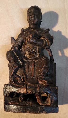 China holz krieger figurine - china,