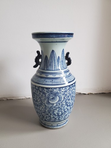 Vase blau weiß porzellan - weiß,
