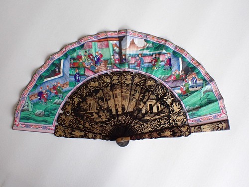 Antiker fächer china mandarin - fächer,