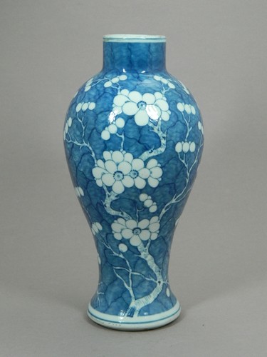 Blauweiße vase porzellanvase - vase,