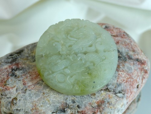 Antikes jade pendant mit - jade,