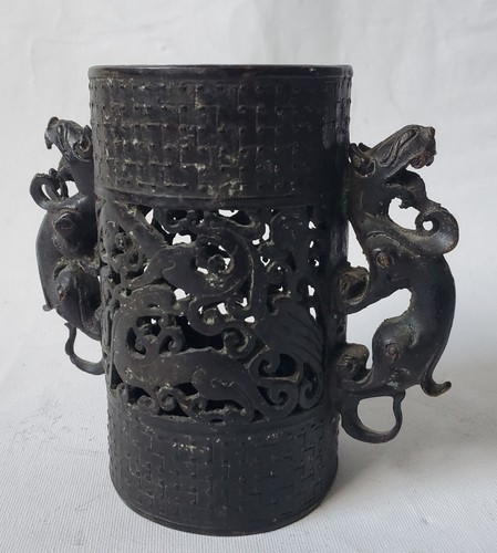 Bronze china gefäß becher - bronze,