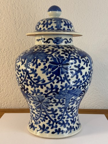 Chinesische deckelvase blau - chinesische,